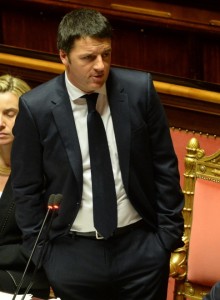 Matteo Renzi parla al Senato (Ansa, 2014)